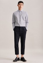 Non-iron Poplin Business Shirt in Slim with Kent-Collar in Dark Blue |  Seidensticker Onlineshop