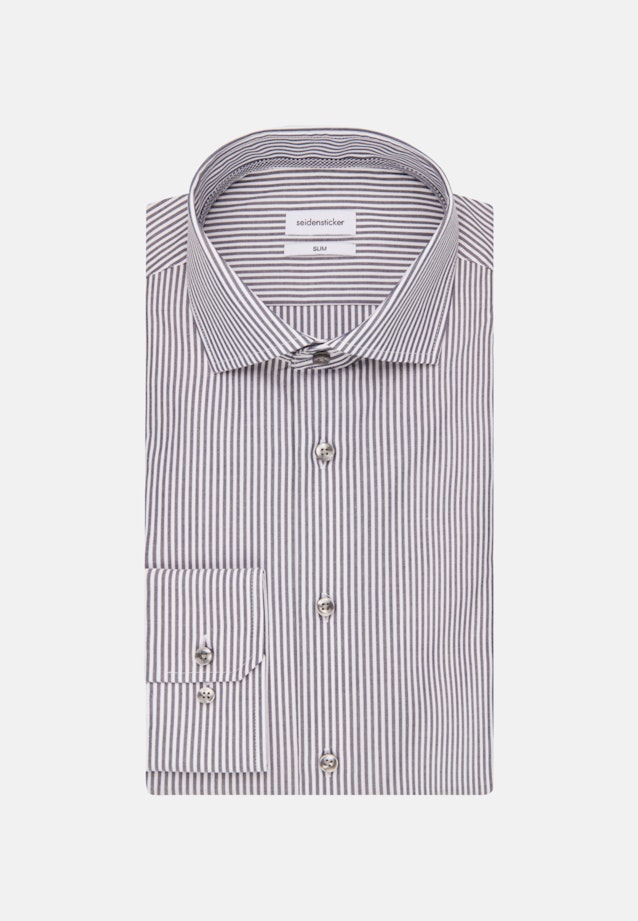 Non-iron Poplin Business Shirt in Slim with Kent-Collar in Dark Blue |  Seidensticker Onlineshop