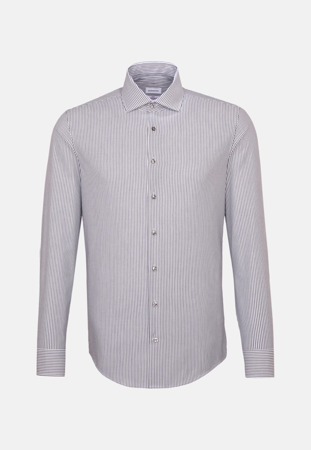 Non-iron Poplin Business Shirt in Slim with Kent-Collar in Dark Blue |  Seidensticker Onlineshop