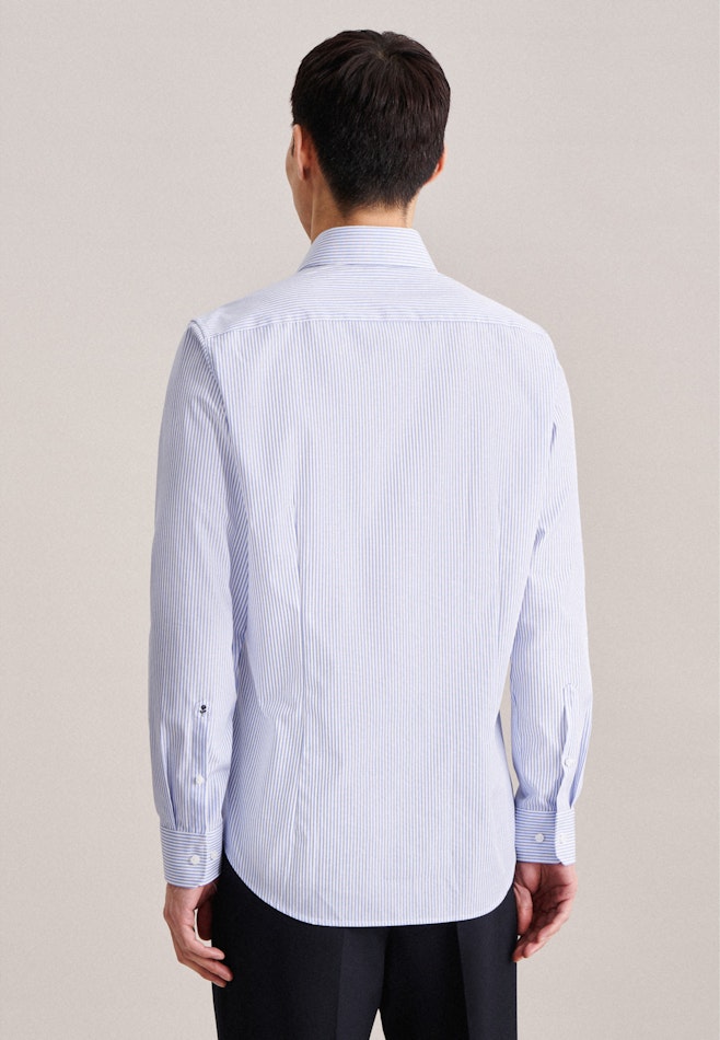 Non-iron Poplin Business Shirt in Slim with Kent-Collar in Light Blue | Seidensticker online shop