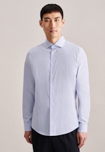 Non-iron Poplin Business Shirt in Slim with Kent-Collar in Light Blue |  Seidensticker Onlineshop