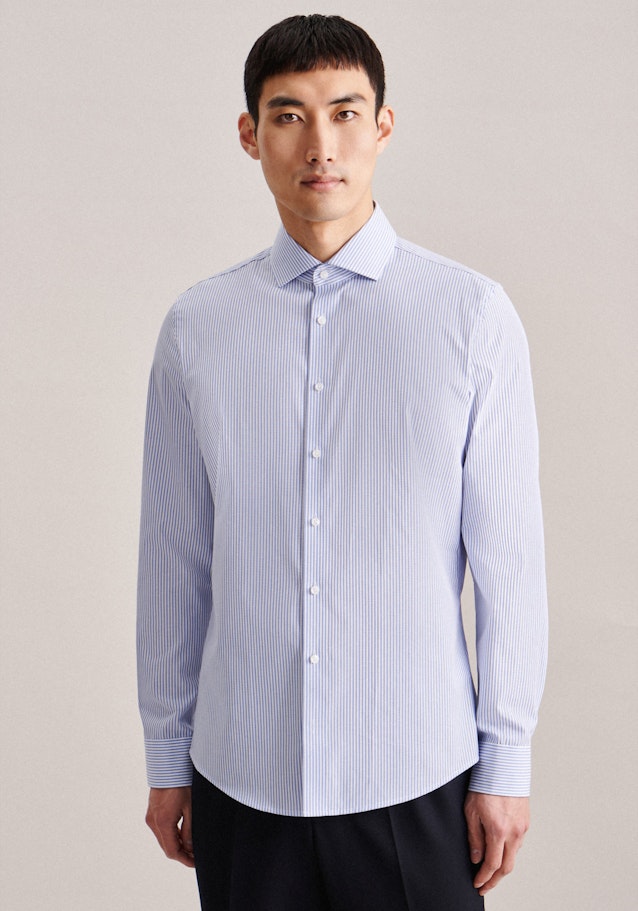 Slim Business Shirt Stripes in Light Blue | Seidensticker Onlineshop