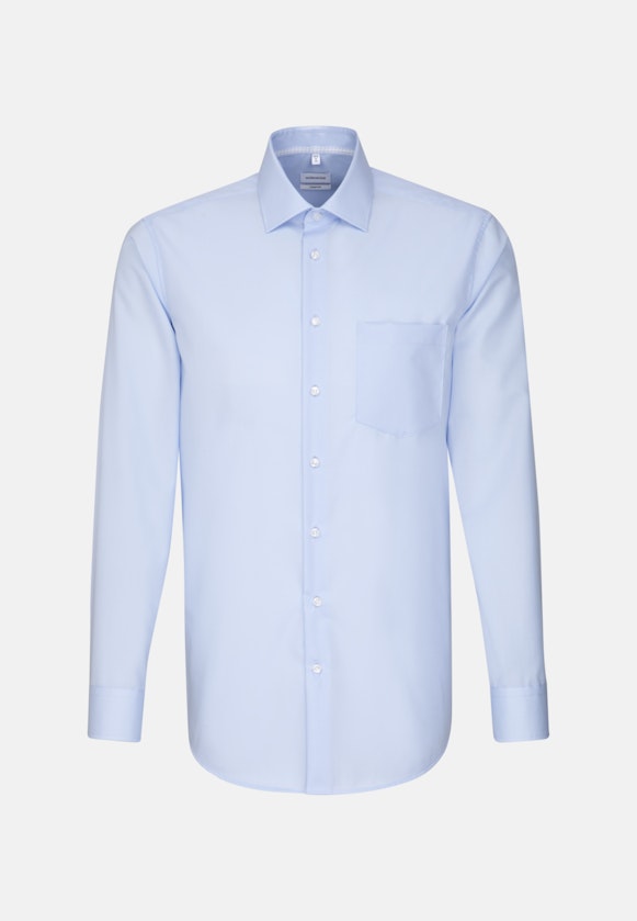 Bügelfreies Popeline Business Hemd in Comfort mit Kentkragen in Mittelblau |  Seidensticker Onlineshop