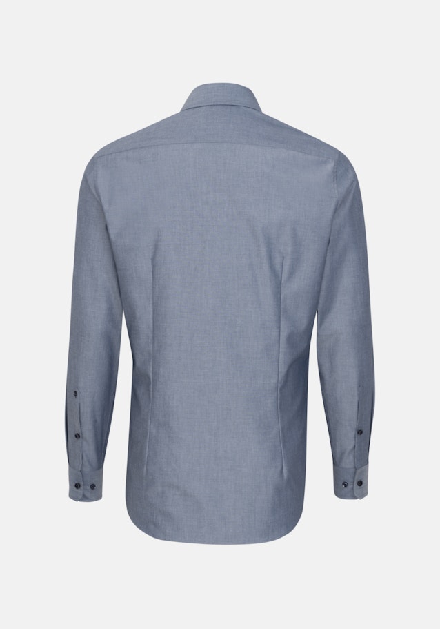 Non-iron Chambray Business overhemd in Shaped with Kentkraag in Donkerblauw |  Seidensticker Onlineshop