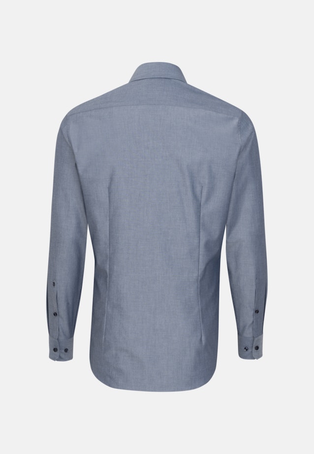 Non-iron Chambray Business Shirt in Shaped with Kent-Collar in Dark Blue |  Seidensticker Onlineshop