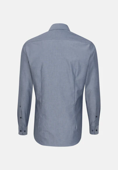 Shaped Business Shirt Plain in Dark Blue |  Seidensticker Onlineshop