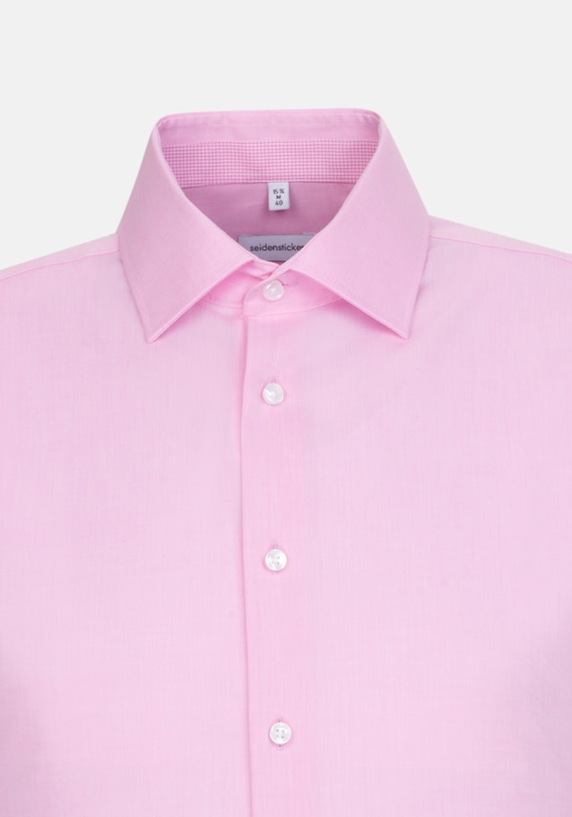 Non-iron Chambray Business overhemd in Shaped with Kentkraag in Roze/Pink |  Seidensticker Onlineshop