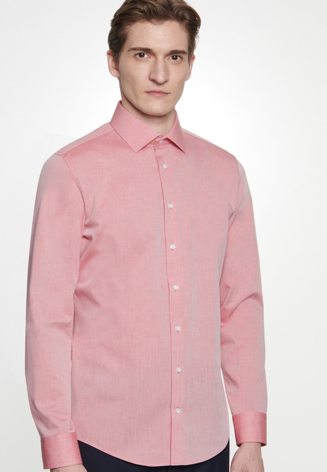 Shaped Business Shirt Plain in Red |  Seidensticker Onlineshop