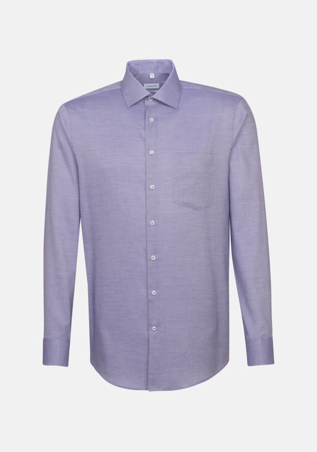 Chemise Business Regular Structuré Col Kent in Lilas |  Seidensticker Onlineshop