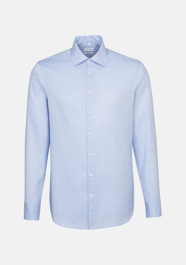 Chemise Business Regular Structuré Col Kent in Bleu Clair |  Seidensticker Onlineshop