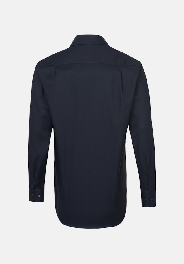 Non-iron Structure Business Shirt in Regular with Kent-Collar in Dark Blue |  Seidensticker Onlineshop