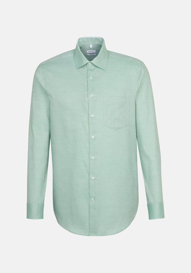 Chemise Business Regular Structuré Col Kent in Vert |  Seidensticker Onlineshop