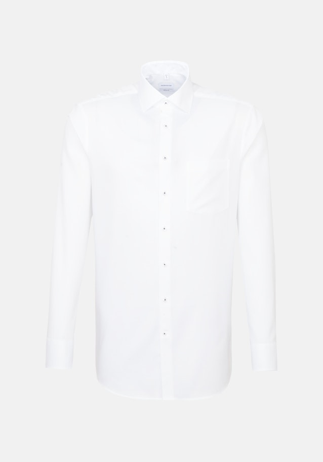 Chemise Business Regular Structuré Col Kent in Blanc |  Seidensticker Onlineshop