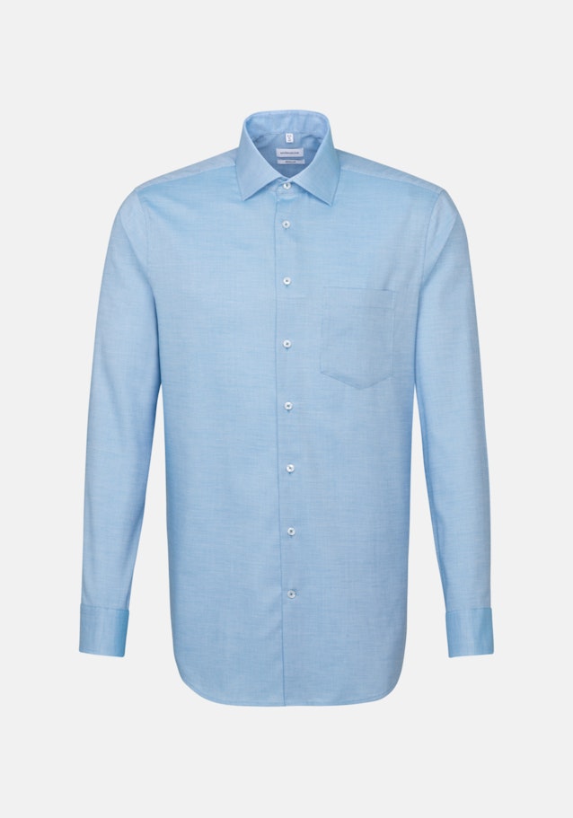 Non-iron Structure Business Shirt in Regular with Kent-Collar in Turquoise |  Seidensticker Onlineshop