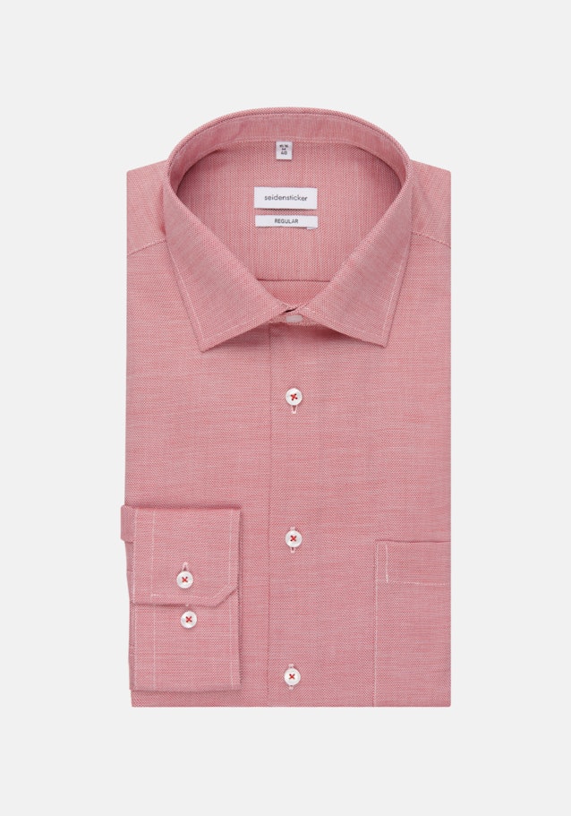 Chemise Business Regular Structuré Col Kent in Rouge |  Seidensticker Onlineshop