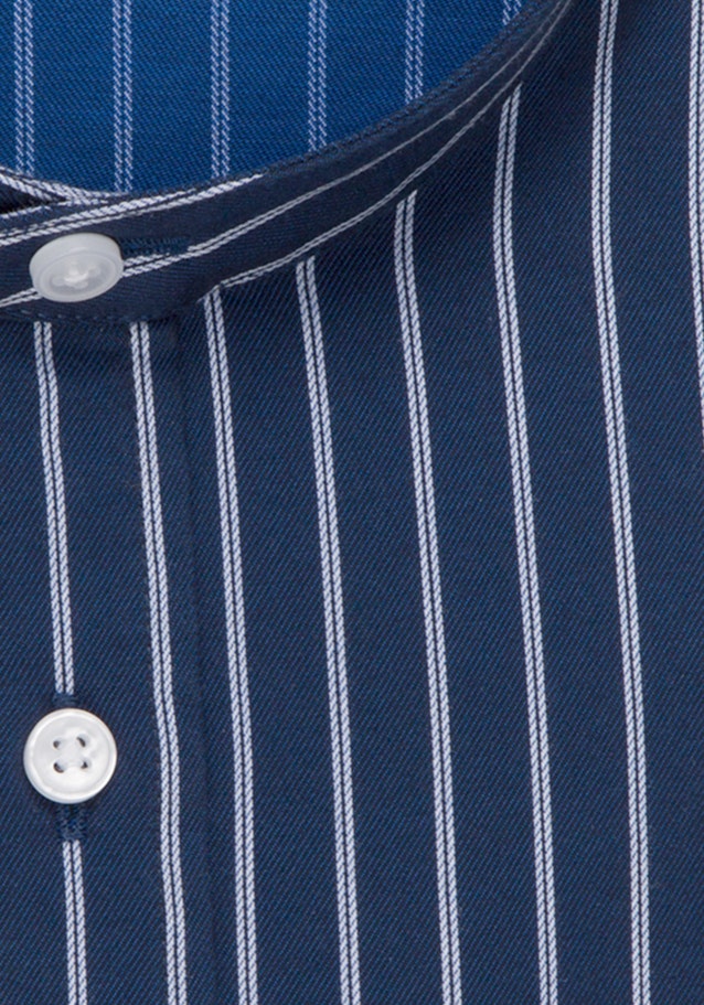 Easy-iron Twill Business overhemd in Shaped with Opstaande Kraag in Donkerblauw |  Seidensticker Onlineshop