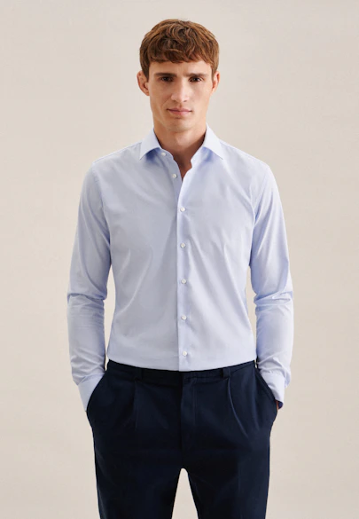 X-Slim Business shirt Check in Light Blue |  Seidensticker Onlineshop