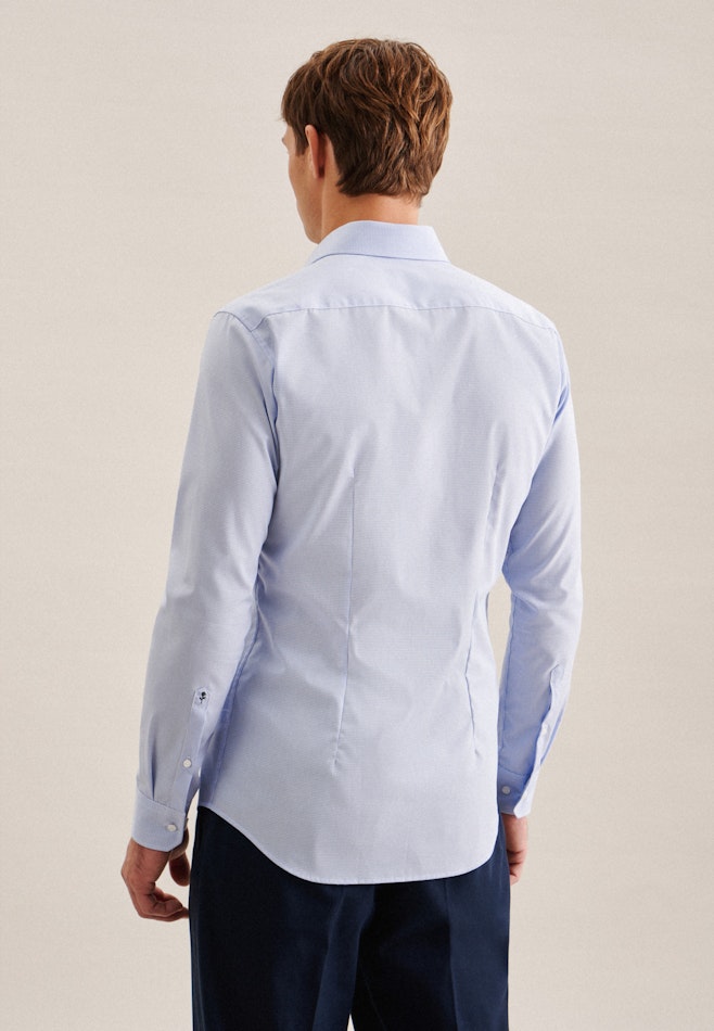 Non-iron Poplin Business Shirt in X-Slim with Kent-Collar in Light Blue | Seidensticker online shop