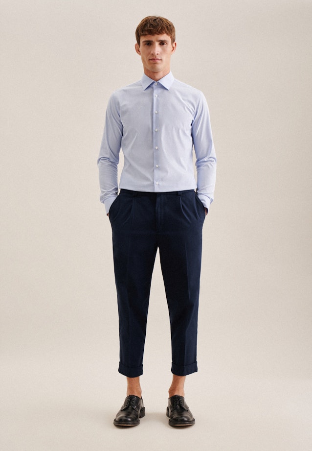 X-Slim Business Hemd Karo in Hellblau |  Seidensticker Onlineshop