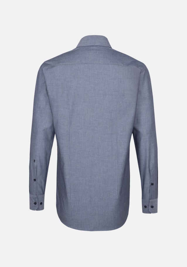 Non-iron Chambray Business Shirt in Slim with Kent-Collar in Grey |  Seidensticker Onlineshop