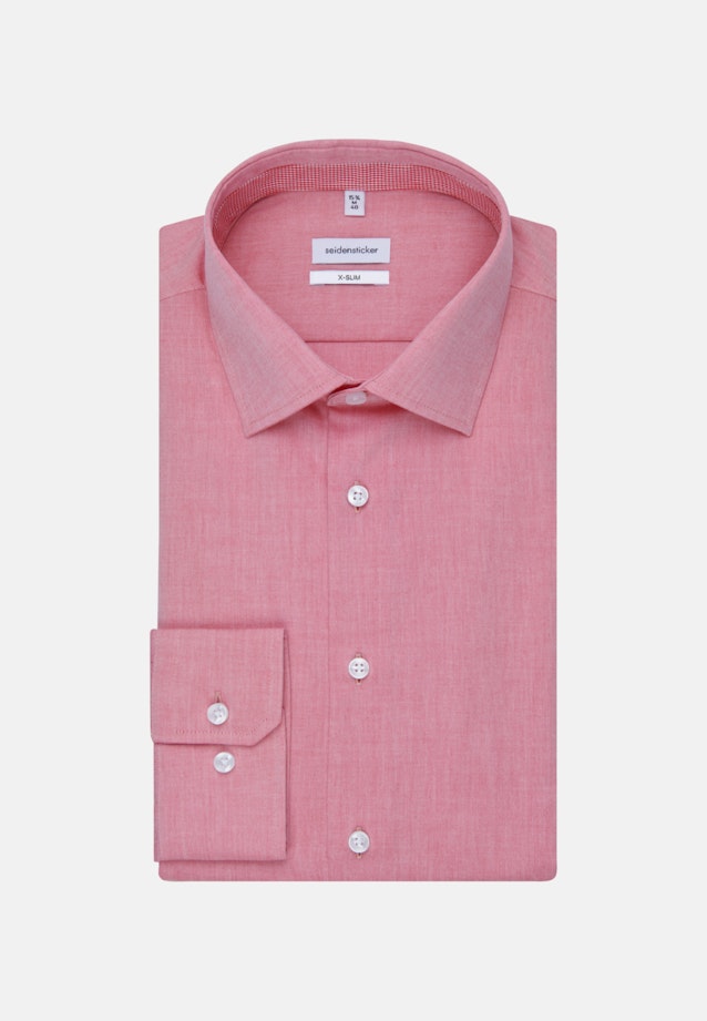 Non-iron Chambray Business Shirt in Slim with Kent-Collar in Red |  Seidensticker Onlineshop