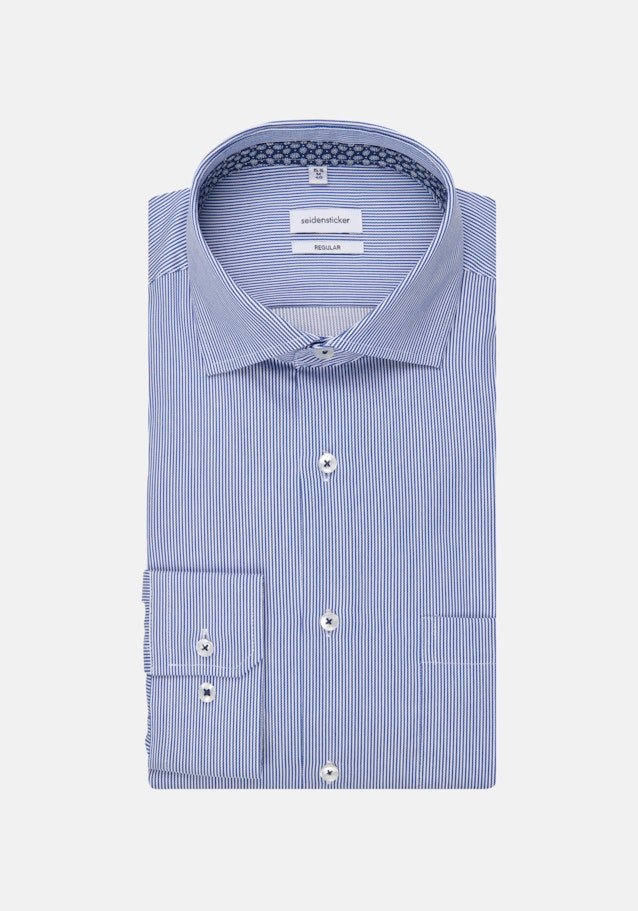 Twill Business Hemd in Regular mit Kentkragen in Mittelblau |  Seidensticker Onlineshop