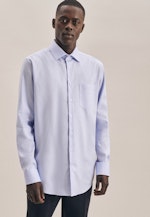 Non-iron Structure Business Shirt in Regular with Kent-Collar in Light Blue |  Seidensticker Onlineshop