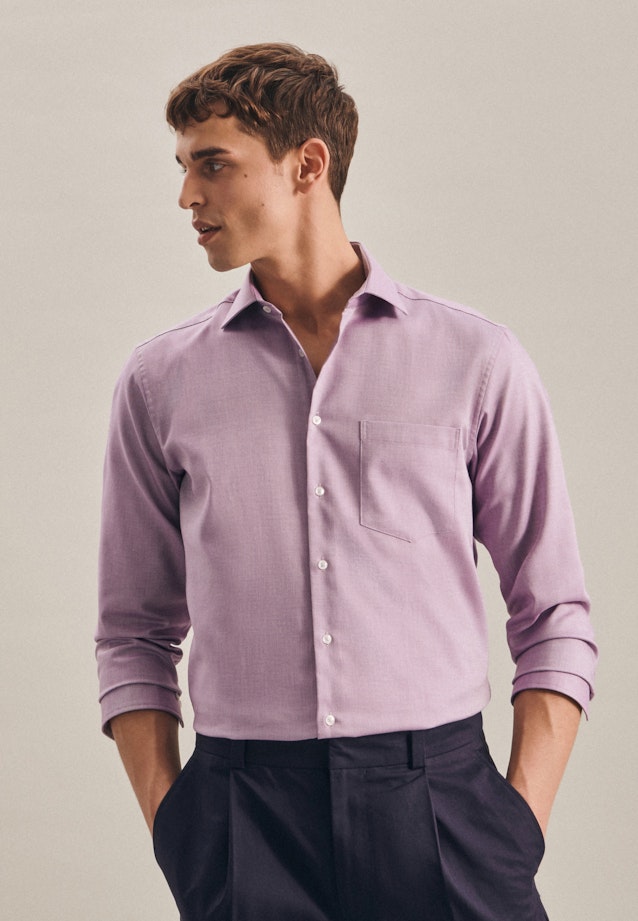 Regular Business shirt Uni in Purple |  Seidensticker Onlineshop