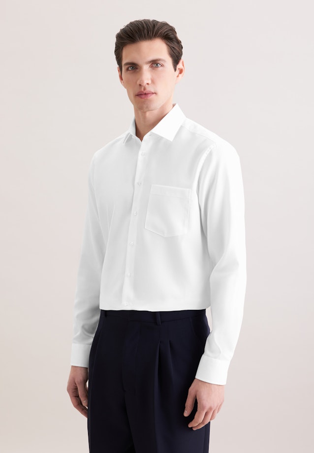 Regular Business Hemd Uni in Weiß |  Seidensticker Onlineshop