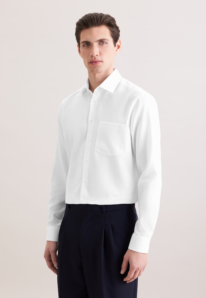 Regular Business Hemd Uni in Weiß | Seidensticker Onlineshop