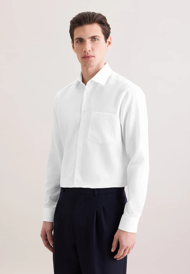 Regular Business Hemd Uni in Weiß |  Seidensticker Onlineshop