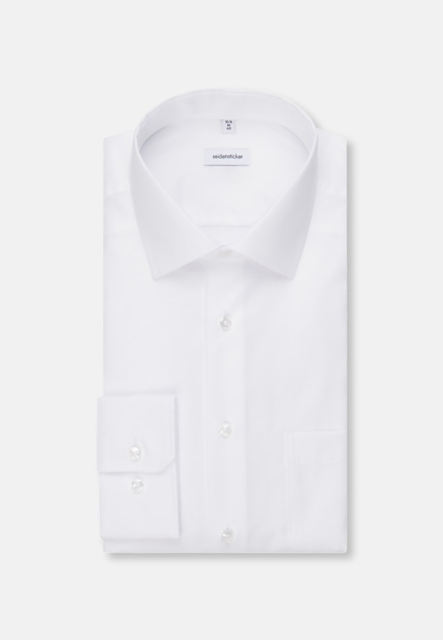 Regular Chemise d'affaires Uni in Blanc |  Seidensticker Onlineshop
