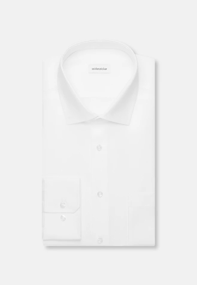 Regular Chemise d'affaires Uni dans Blanc | Boutique en ligne Seidensticker