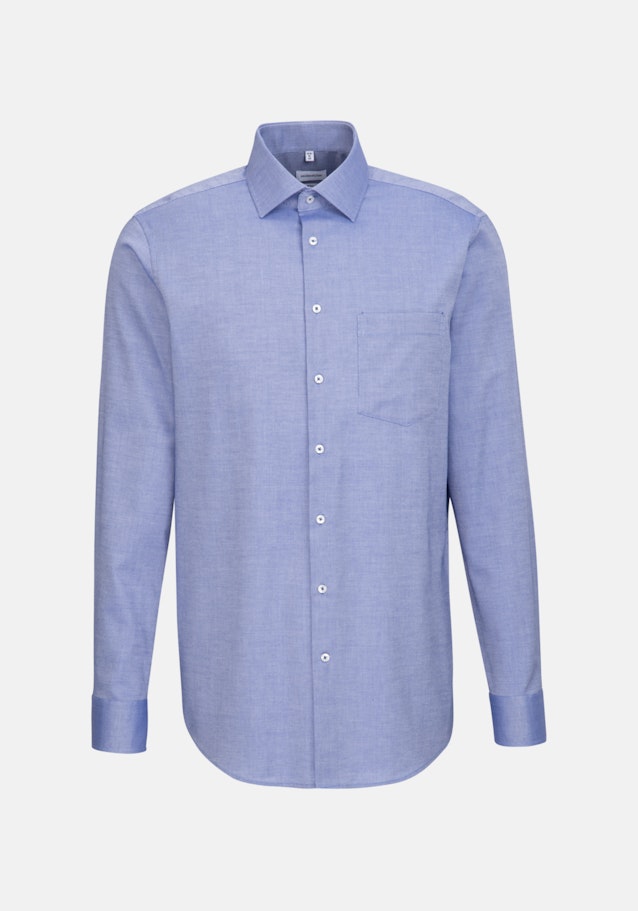 Non-iron Structure Business Shirt in Regular with Kent-Collar in Blue |  Seidensticker Onlineshop