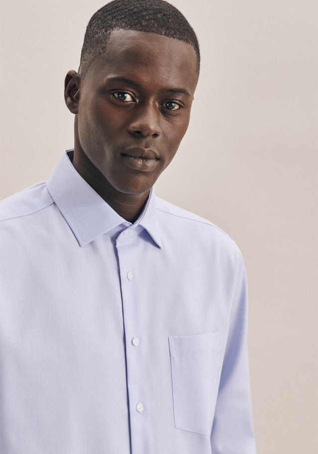 Regular Chemise d'affaires Uni in Bleu Clair | Seidensticker Onlineshop
