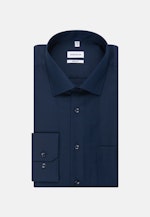 Non-iron Structure Business Shirt in Regular with Kent-Collar in Dark Blue |  Seidensticker Onlineshop