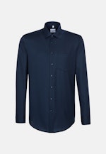 Non-iron Structure Business Shirt in Regular with Kent-Collar in Dark Blue |  Seidensticker Onlineshop