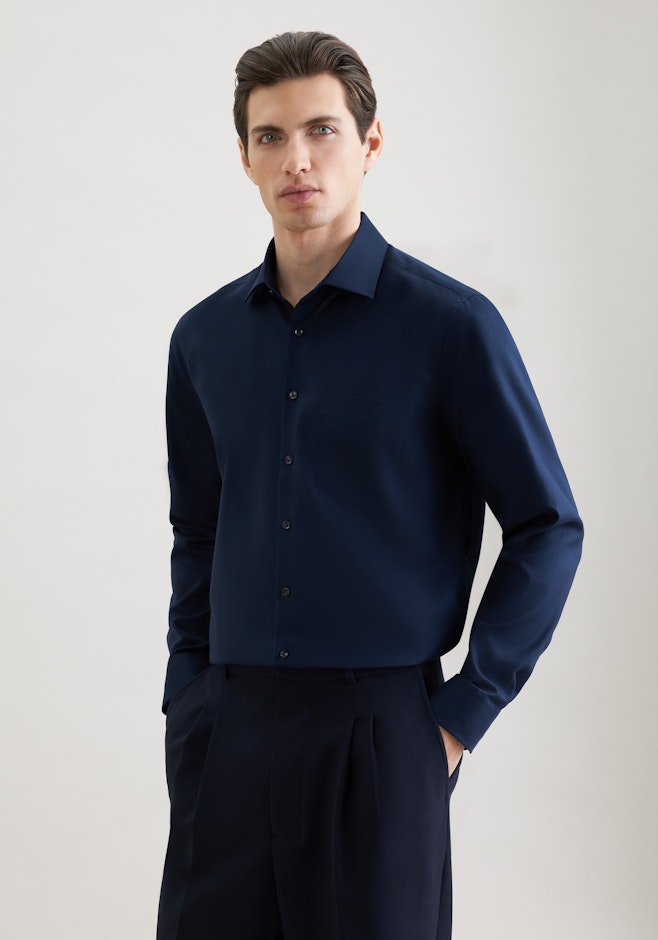 Regular Business Hemd Uni in Dunkelblau | Seidensticker Onlineshop