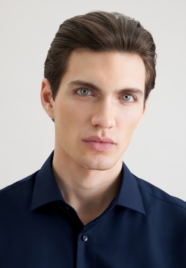 Regular Chemise d'affaires Uni in Bleu Foncé |  Seidensticker Onlineshop