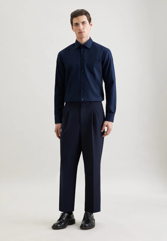 Regular Business shirt Uni in Dark Blue |  Seidensticker Onlineshop