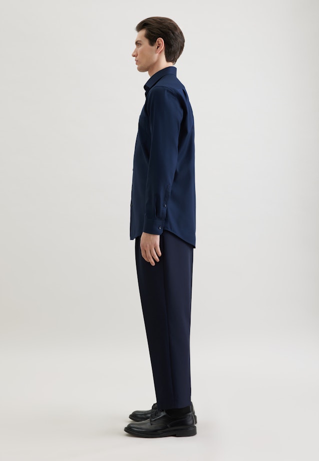 Regular Chemise d'affaires Uni in Bleu Foncé |  Seidensticker Onlineshop