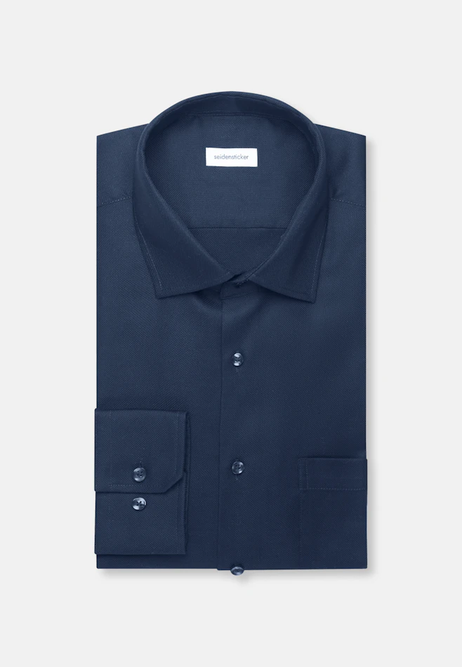 Regular Business shirt Uni in Dark Blue | Seidensticker online shop