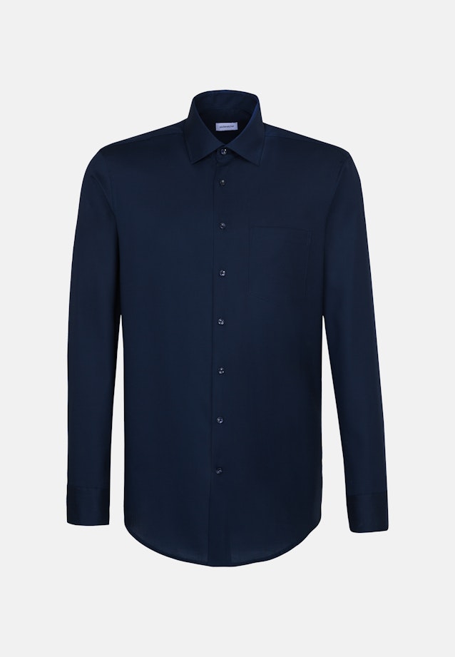 Regular Chemise d'affaires Uni in Bleu Foncé |  Seidensticker Onlineshop