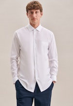 Non-iron Structure Business Shirt in Regular with Kent-Collar in White |  Seidensticker Onlineshop