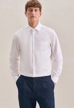 Non-iron Structure Business Shirt in Regular with Kent-Collar in White |  Seidensticker Onlineshop