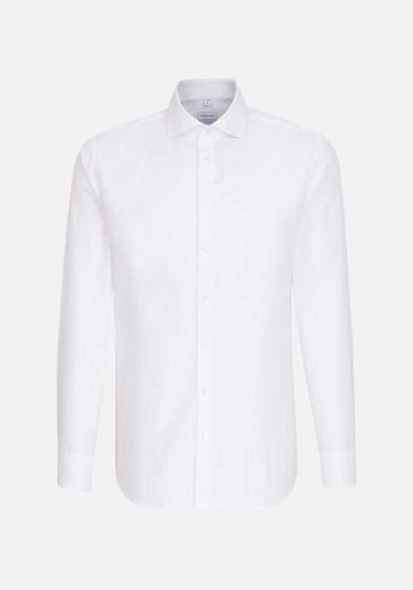 Easy-iron Structure Business Shirt in Shaped with Kent-Collar in White |  Seidensticker Onlineshop