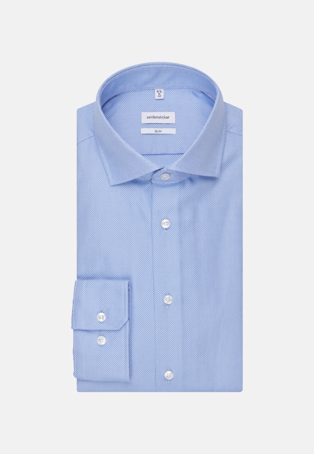Easy-iron Structure Business Shirt in Slim with Kent-Collar in Light Blue |  Seidensticker Onlineshop