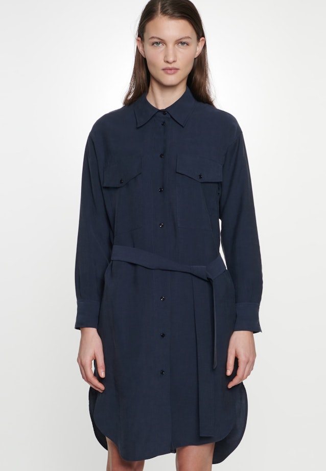 Kleid Uni in Dunkelblau |  Seidensticker Onlineshop