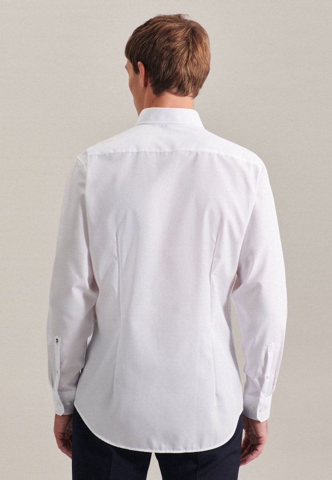 Non-iron Popeline Business overhemd in Shaped with Button-Down-Kraag in Wit | Seidensticker online winkel