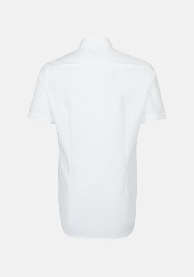 Non-iron Poplin Short sleeve Business Shirt in Shaped with Button-Down-Collar in White |  Seidensticker Onlineshop